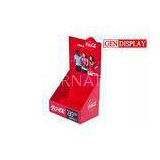 Retail Paper Counter Top Display Stands Red / Purple For Cola , Drinks