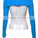 Blue Muslim Shawl Subcoat/lirg Women Long Sleeve Sun Block Muslim Shawl t Shirt Tee/ Stretchy Muslim Bodysuit