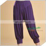 Women's 3/4 Capri Pants Bamboo Fiber Hidden Elastic Band thumbnail-2