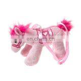 Girls love gift color pink plush horse purse