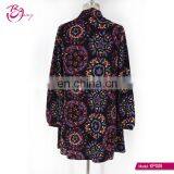 2017 High Fashion Latest Designer Autumn Boho Style Cowl Neck Ropa Mujer Tunic for Middle Age Woman thumbnail-2