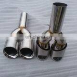 Universal Fits Car Stainless Steel Chrome Round Exhaust Tail Muffler Tip Pipe thumbnail-1