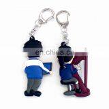 Silicon Souvenir Cartoon OEM Custom Design PVC Soft Rubber Keychain thumbnail-2