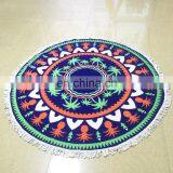 M0050 Micro Fiber Round 'Roundie' Beach Towel With Tassels thumbnail-6