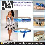 BT0632 Fashion Women Genuine Leather Belt Skinny Leather Belt for Garment Decorate thumbnail-1