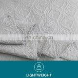 Lightweight 3 Pcs Full Size Solid Color Polyester Quilt Bedspread Set thumbnail-4