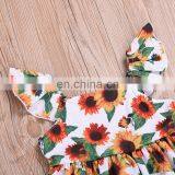 New Arrival Summer Toddler Kids Clothes Baby Girls Sunflower Tops Dress Pants Shorts Outfit Set Drop Shipping thumbnail-3