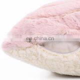 Luxury Warm Pink Sequin Faux Rabbit Fur Cushion With Shepa thumbnail-6