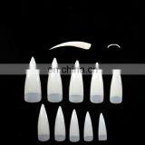 500pcs White Stiletto Sharp Ending Acrylic Nail Art Designs Tips False Nails
