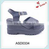 Wholesale Latest Ladies Buckle Sandals pu Sole Platform Designs Made in China thumbnail-1