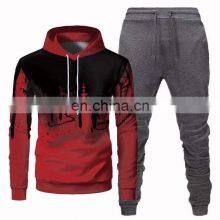 Clothing Factory Wholesale Custom Brand Men's Casual Sports Men's Hooded Long-sleeved + Pants 2-piece Jogger Sweater thumbnail-3