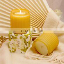 Customized With Box Sustainable Wide Opening Glass Cup Jar Party Birthday 4.5oz Hand Made Woodwick Handmade Scented Candle thumbnail-2