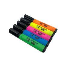 Free Sample Factory Custom Cheap Colored Fluorescent High Reflective Highlighter Marker Pen Set for Promotional thumbnail-2