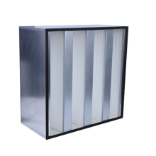 Whalesens HVAC V-Bank Stainless Steel Air Filter High-Efficiency for Cleanroom Air Filter thumbnail-1