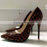Catwalk New Arrival Leopard Patent Leather 120mm High Pointed Toe Stiletto J-String Shoes Women thumbnail-5