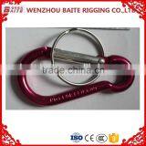 Wholesale Mini Carabiner Aluminum Hook ,Outdoor Embossed D Shaped Carabiner Bit Aluminum Snap Hook,Colorful Aluminum Hook thumbnail-4