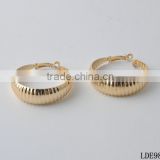 Vintage large chunky gold hoop earrings