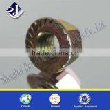 Online Yellow Zinc DIN 6923 Flange Nut With Serration