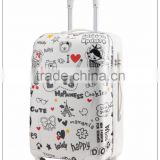 PC trolley case/PC Zip suitcase/Kids luggage/Cabin size suitcase/pc printing trolley case/pc film trolley bags