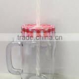 Plastic Mason Jar With Straw and Many Different Size, Colors thumbnail-5