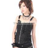 Gothic/Punk/Lolita /Twill Black Vest From GLP 61159 thumbnail-1