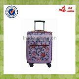 Purple Flower PU Leather Material HIgh-end Brand Names Trolley Bag