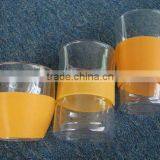 reusable silicone drinking cup sleeve for heat resistant and protection