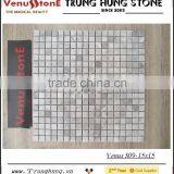 15*15 Grey Polished Marble Mosaic Tiles thumbnail-1