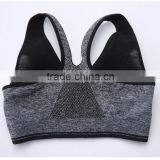 Women's Zipper Shockproof Breast Padded Fitness Sports Bra thumbnail-4