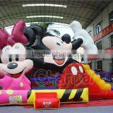Commercial Grade Mickey Minnie Mouse Inflatable Jumping Castle, Inflatable Bouncy Castle Slide thumbnail-1