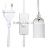 E27 1.5M Plug In Lamp Base Light Socket Switch Cable Vintage Antique Household Lamp Holder EU/UK Plug thumbnail-4