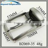 35mm Brush Gun Metal Nickel-free Whole Brushed Clip-clasp Belt Buckle thumbnail-1