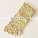 Hot Sale Japanese OEM Best Quality Custom Design Young Girls Injinji Winter Bulk Cotton Rainbow Toe Socks