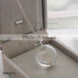 Heart Wish Charm Dandelion Necklace thumbnail-3