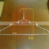 16"sprayed notched wire hanger for laundry