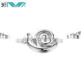 Signd 925 Sterling Silver Snail Charm Chain Link Bracelet thumbnail-1