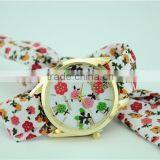 Geneva Korea Style Girls Watch Fabric Watch Strap Bracelet Watches for Women thumbnail-6