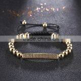 Summer Bars Zircon New Style Men Girl Fashion Micro Inlay CZ Crystal Pave Beads Men Woman Zircons Bar Bangle Bracelets