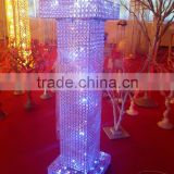 Foshan lighted aisle stands for weddings, crystal pillars stands manufacturer