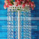 30*20*150cm White Wedding Table Crystal Beaded Chandelier Stand for Centerpiece Decration