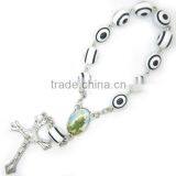 Rosary,religious Decade Rosary, Arcylic Beaded With Eyes Rosary, Catholic Beads Necklace ,arcylic Beads Necklaces thumbnail-1