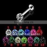 Fashion Titanium Anodized Stud Labret Ring Beautiful Lip Ring