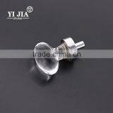 1 1/4 Inch Clear Zinc Alloy Polished Chrome Crystal Knob thumbnail-3