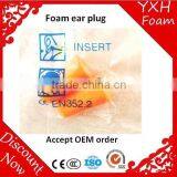 Factory Direct Sale Sponge Bullet Orange Ear Plug With High Quality