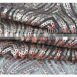 Antique Gold Fancy Pretty Glitter Sequins Embroidery Sequin Fabric for Dress thumbnail-2