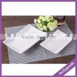 Flat Square Shape White Porcelain Flat Plate Wholesale thumbnail-2