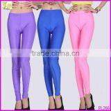 2014 Korean Sexy Ladies High Elastic Leggings Neon Shiny Bright Stretch Tights Colorful Leggings thumbnail-1
