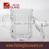 Crystal Glass Mug Glass Tea Cup With Handle&glass Lid thumbnail-1