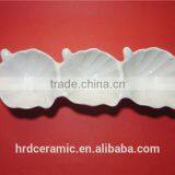 Stocked Wholesale Best Prices Porcelain Bowl Ceramic Dish Leaf Shape thumbnail-4