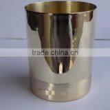 Two Tone Solid Brass Candle Holder With Mirror Polish thumbnail-1